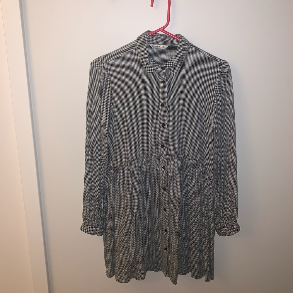 Stradivarius Shirt Dress in Houndstooth - Picture 5 of 7